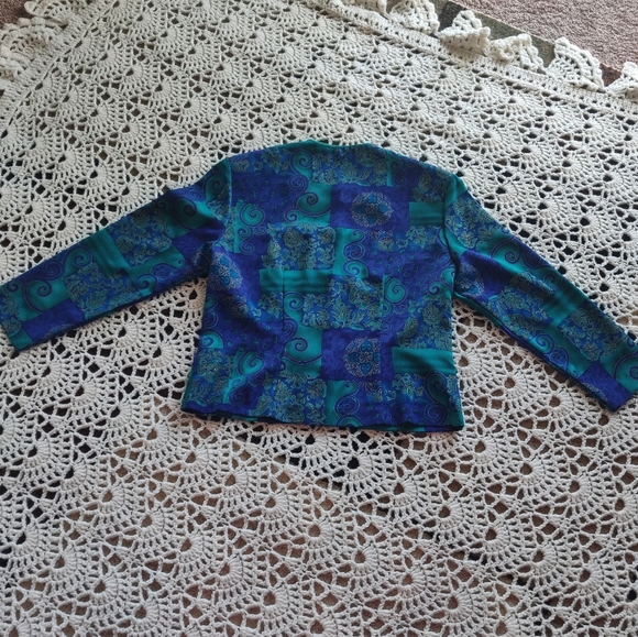 Vintage Floral Abstract Women's Skirt Suit - Picture 3 of 4